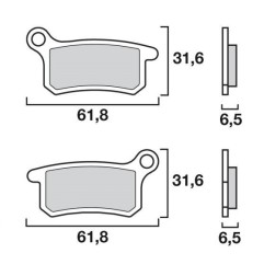 Pastilla de freno BREMBO para HUSQVARNA TC, KTM SX 65, 85, 105,... 07GR69SD BREMBO € 24.90