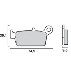 Pastillas de freno BREMBO para GAS GAS EC, HONDA CR, KAWASAKI KX,...