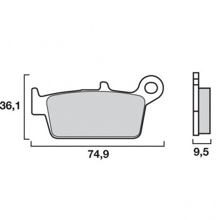 Brake pad BREMBO for GAS GAS EC, HONDA CR, KAWASAKI KX,...