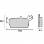 Plaquette de frein BREMBO pour GAS GAS EC, HONDA CR, KAWASAKI KX,...