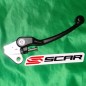 Folding clutch lever SCAR black KAWASAKI KX, KXF, YAMAHA YZ