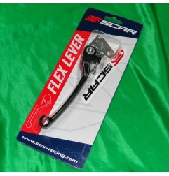 Folding clutch lever SCAR black KAWASAKI KX, KX250F, KX450F, YAMAHA YZ 125, 250, 450, YZ450F, YZ426F