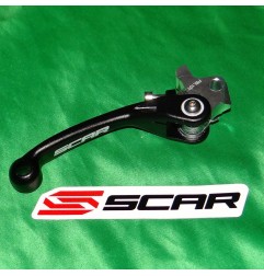 Folding brake lever SCAR black for KAWASAKI KXF, KX and YAMAHA YZ, YZF