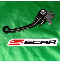 Folding brake lever SCAR black for KAWASAKI KXF, KX and YAMAHA YZ, YZF