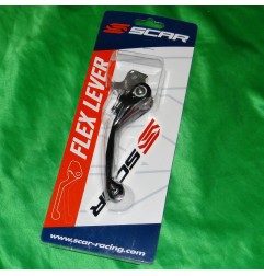Palanca de freno plegable SCAR negro para KAWASAKI KXF, KX y YAMAHA YZ, YZF