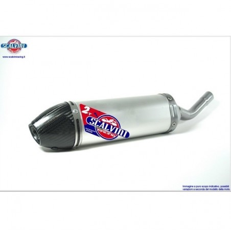 Aluminum muffler with carbon tip SCALVINI for YAMAHA YZ 250 from 2005, 2006, 2007, 2008, 2009, 2010, 2019