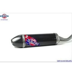 Silenciador de escape de carbono SCALVINI para YAMAHA YZ 250 de 2005, 2006, 2007, 2008, 2009, 2010, 2019