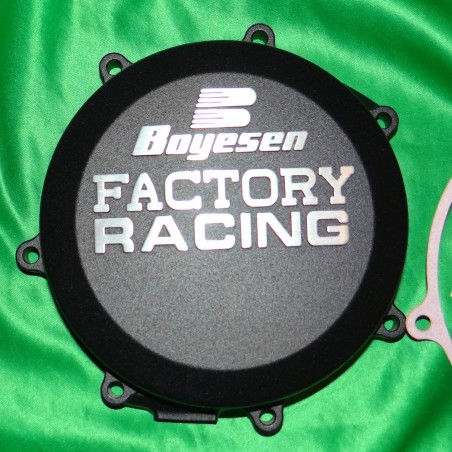 Couvercle de carter embrayage noir BOYESEN pour YAMAHA WRF, YZF 250 de 2014 à 2018