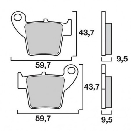 Brake pad BREMBO for APRILIA, HM and HONDA