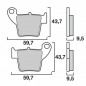 Brake pad BREMBO for APRILIA, HM and HONDA