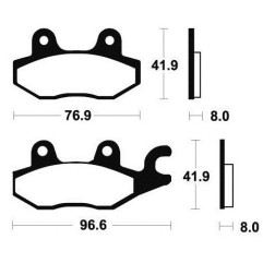 Pastilla de freno TECNIUM para YAMAHA, KAWASAKI, SUZUKI,...