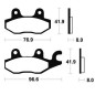 Pastillas de freno TECNIUM para YAMAHA, KAWASAKI, SUZUKI,...