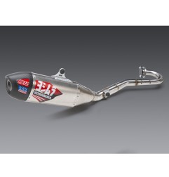 Línea completa YOSHIMURA RS-12 en acabado aluminio y acero inoxidable carbono para SUZUKI RMZ 250 de 2019 a 2020