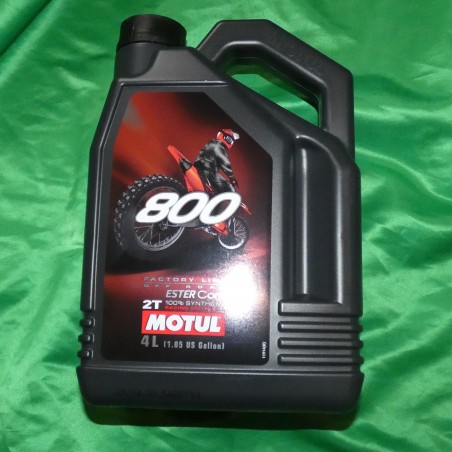 Huile MOTUL 800 2 temps 100% synthese en 4 litres