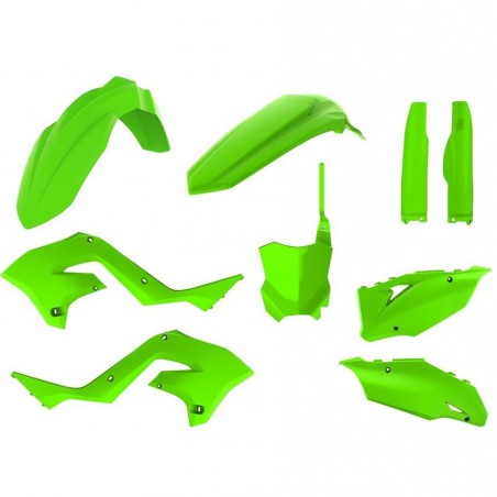 Kit plastique carénage POLISPORT RESTYLE pour KAWASAKI KX 125 et 250 de 2003, 2004, 2005, 2006, 2007, 2008