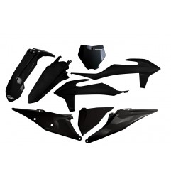 Kit de plástico UFO negro para KTM SX, SXF 125, 150, 250, 350, 450 de 2019 a 2020