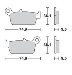 BRAKING brake pad for KAWASAKI, TM, VOR,...