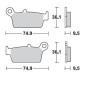 Pastillas de freno BRAKING para KAWASAKI, TM, VOR,...