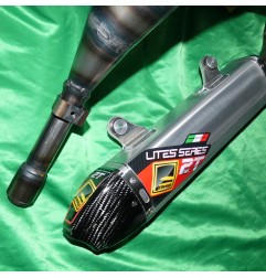 Imagen del sistema de escape FRESCO FACTORY para YAMAHA YZ 250cc con silenciador final de carbono