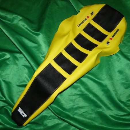 Seat cover BLACKBIRD ZEBRA black/yellow for SUZUKI RMZ 450 from 2008, 2009, 2010, 2011, 2012, 2017