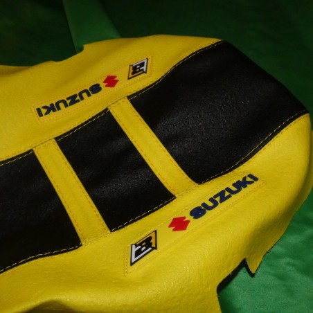 Seat cover BLACKBIRD ZEBRA black/yellow for SUZUKI RMZ 450 from 2008 to 2017