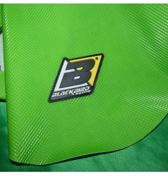 BLACKBIRD -Sattelbezug „Pyramid“ in Grün/Gelb für KAWASAKI KX 60 ccm und 65 ccm