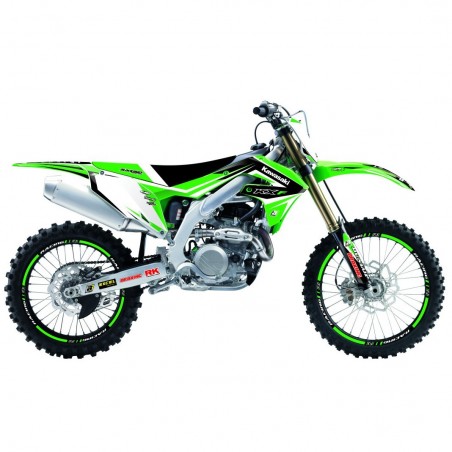 Kits de decoración BLACKBIRD GRAPHIC con funda de asiento para KAWASAKI KX 85 de 2014 a 2021