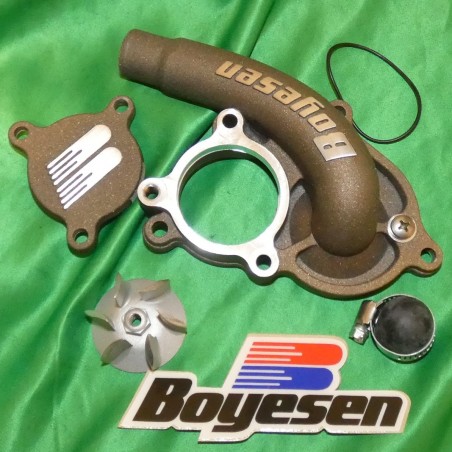 Water pump housing + magnesium propeller BOYESEN for SUZUKI RMZ250 from 2007, 2008, 2009, 2010, 2012