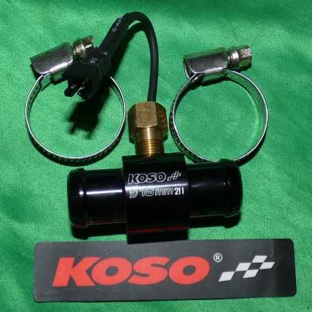 Adaptador del sensor de temperatura del agua en T KOSO, conexión en 14, 16, 18, 22, 26