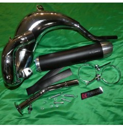 Chrome exhaust with black silencer TURBOKIT for KAWASAKI KX 125 from 1990