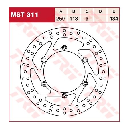 Brake disc TRW for YAMAHA WRF, YZF, YZ, SUZUKI, RM,...