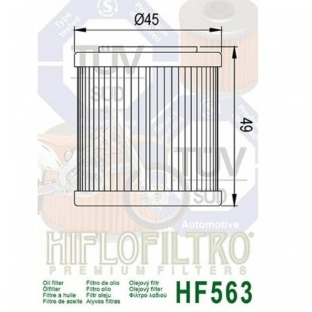 Filtre a huile HIFLO FILTRO pour APRILIA MVX, RS4, RX, RXV, SX, SXV, TUONO, DERBI GPR, SENDA,...,