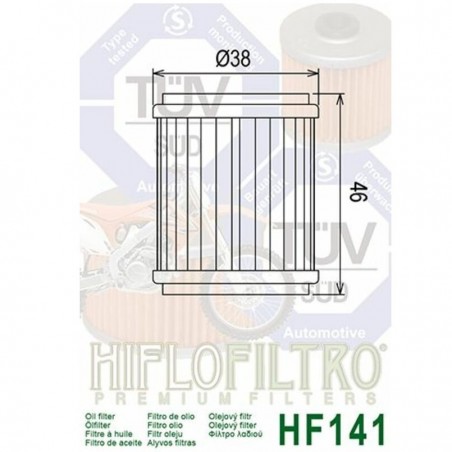 Filtre a huile HIFLO FILTRO pour GAS GAS ECF, HUSQVARNA TE, SMS, RIEJU MARATHON, YAMAHA WR, WRF, YFM, YFZ, YZF,...