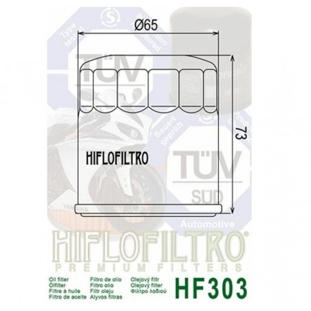 Filtre a huile HIFLO FILTRO pour HONDA, KAWASAKI, POLARIS, YAMAHA, ...