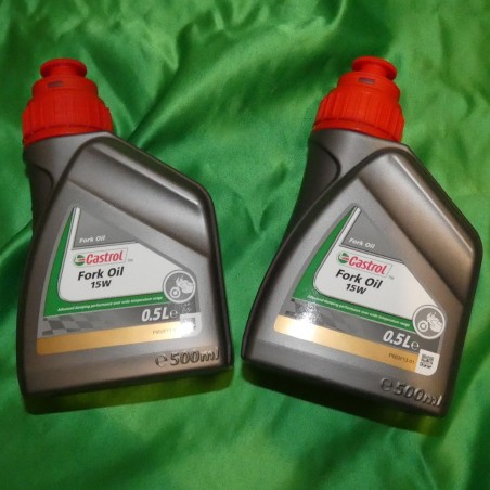 Huile de fourche CASTROL 500ml Fork Oil 15w ou 20w minéral