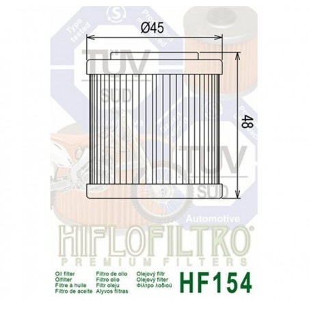 Filtre a huile HIFLO FILTRO pour HUSQVARNA SMR, SM, TE,...