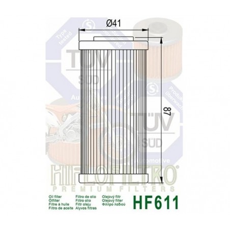 Filtre a huile HIFLO FILTRO pour HUSQVARNA TC, TE, SHERCO SEF,...