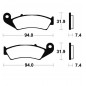 Brake pad TECNIUM for HONDA CR 125, 250, 500, TRX 250, XR 600,...