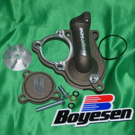 Carcasa de la bomba de agua + hélice de magnesio BOYESEN para KAWASAKI KX250F SUZUKI RMZ 250