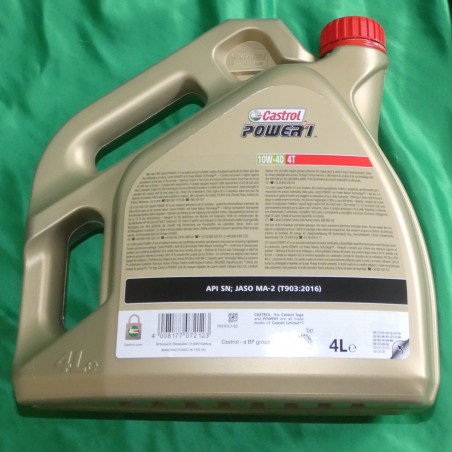 Aceite para motores de 4 tiempos CASTROL Power semisintético a elegir entre 1 ó 4 litros