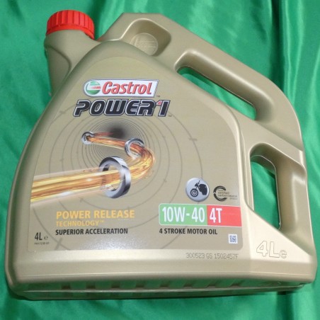 Aceite para motores de 4 tiempos CASTROL Power semisintético a elegir entre 1 ó 4 litros