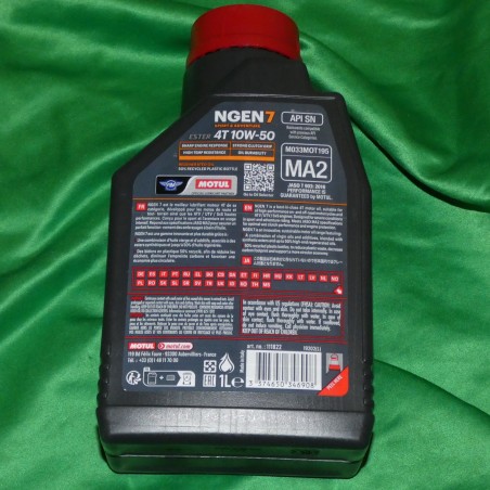 Huile moteur 4 temps MOTUL 10W50 semi synthese 1 ou 4 litres aux choix