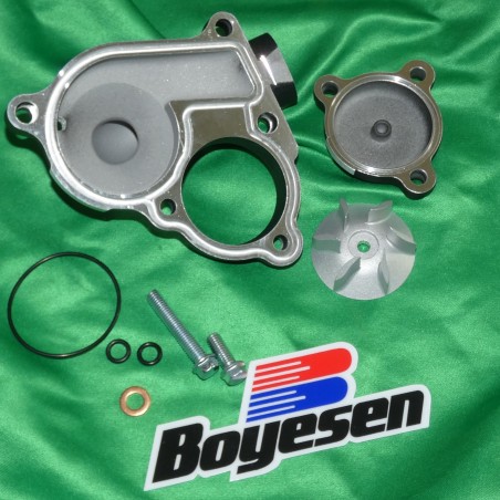 Carter de pompe a eau + helice noir BOYESEN pour KAWASAKI KXF, SUZUKI RMZ 250 de 2004 à 2016