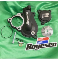 Carcasa de bomba de agua negra + hélice BOYESEN para KAWASAKI KXF, SUZUKI RMZ 250 de 2004, 2005, 2006, 2016