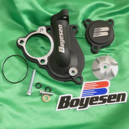 Carcasa de bomba de agua negra + hélice BOYESEN para KAWASAKI KXF, SUZUKI RMZ 250 de 2004, 2005, 2006, 2016