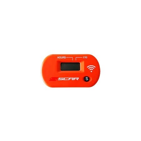 SCAR Wireless hour meter with orange Velcro for BETA RR 250, HONDA CAMINO, MBS 50 from 1976 to 2024