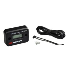 SCAR wired hourmeter with black Velcro for BETA RR 250, HONDA CAMINO, MBS 50 from 1976 to 2024