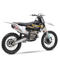 Complete YOSHIMURA RS-12 Signature Series exhaust system for HUSQVARNA FC, KTM SXF 450 from 2023 to 2025