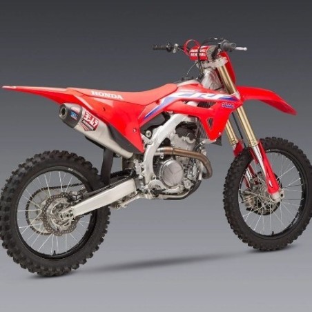 Sistema de escape completo YOSHIMURA RS-12 Signature Series de acero inoxidable/carbono para HONDA CRF 250 de 2022 a 2024
