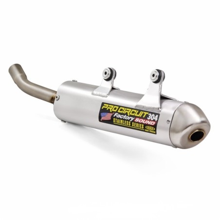 Silencieux d'échappement PRO CIRCUIT 304 alu brossé pour GAS GAS EC 250, 300 de 2018 à 2020